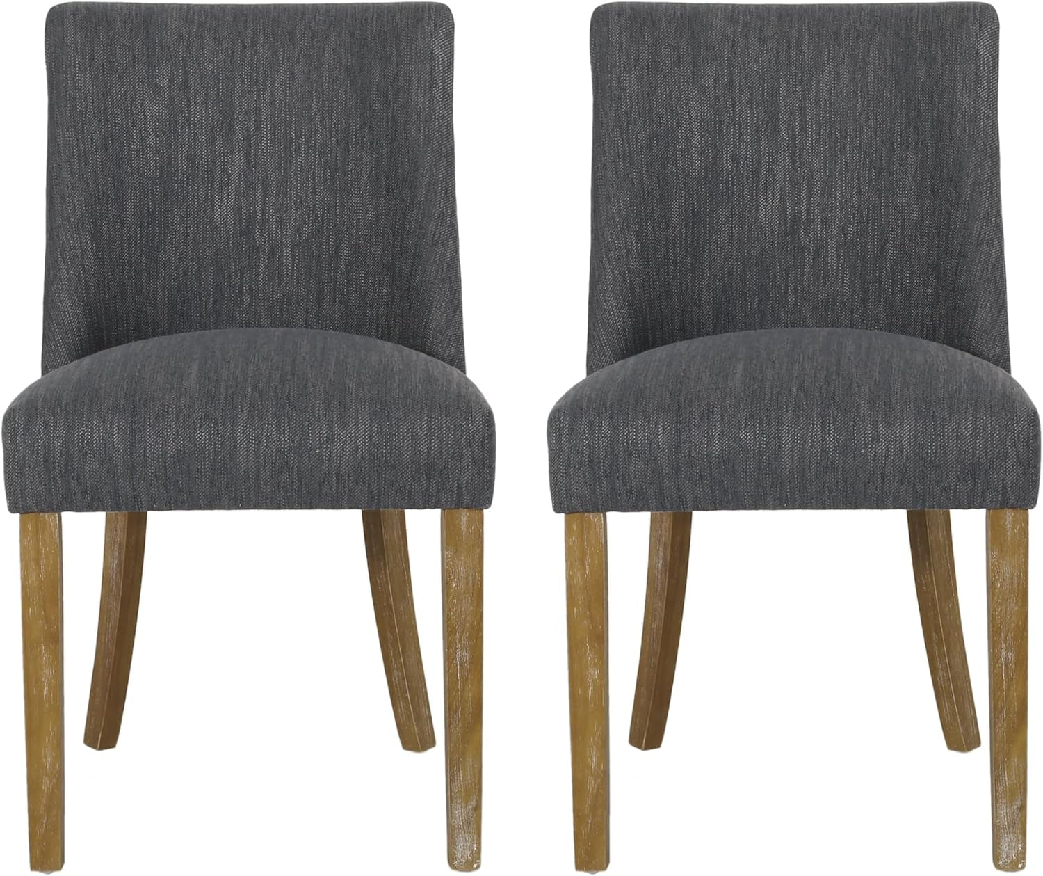 Frances Dining Chair, 19.75 "W X 24.75 "D X 35 "H, Charcoal + Natural Brown