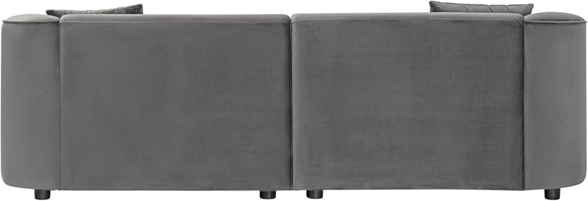 87.50" Curved Oversized 2 Seater Sofa, Upholstered Couch Chair, Soft Seating Lounge Chair, Cozy Loveseat with Armrest, Reading Sofas for Living Room, Home Rest, Grey