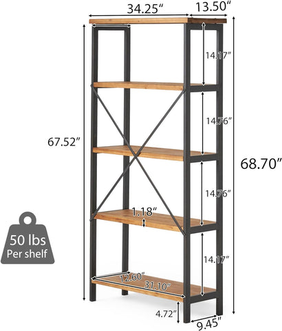 Winsten Fir Wood Display Shelf, Antique