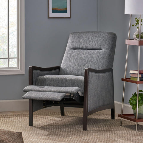 Veatch Recliner, Charcoal + Dark Walnut