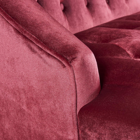 Christopher Knight Home  Leona Modern Glam Tufted Velvet Wingback Loveseat, Wine and Dark Brown, 34.00 ''D X 50.25‘’W X 38.50'' H