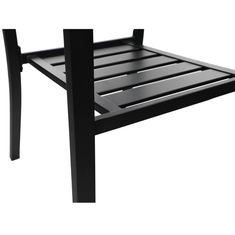 3-Piece Metal Patio Bistro Set Outdoor Accent Conversation Furniture for Yard, Porch and Garden, Black