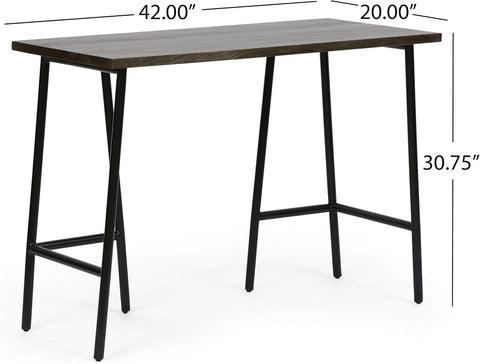 Darke Desk, Black + Brown Wash