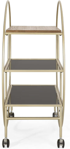 Cragin Bookcase, Gold + Black