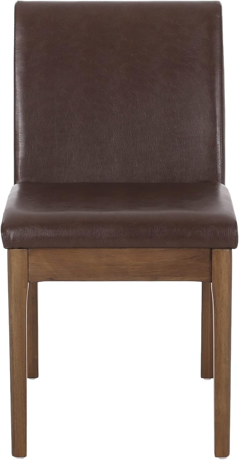 Kwame Dining Chair, Dark Brown + Walnut