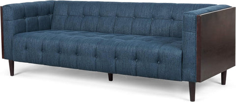 Mclarnan Living Room Furniture Sets, Navy Blue + Brown