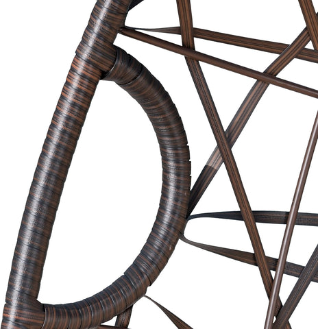 CKH Wicker Tear Drop Hanging Chair, Brown