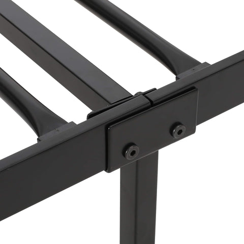 Modern Iron King Bed Frame, Flat Black