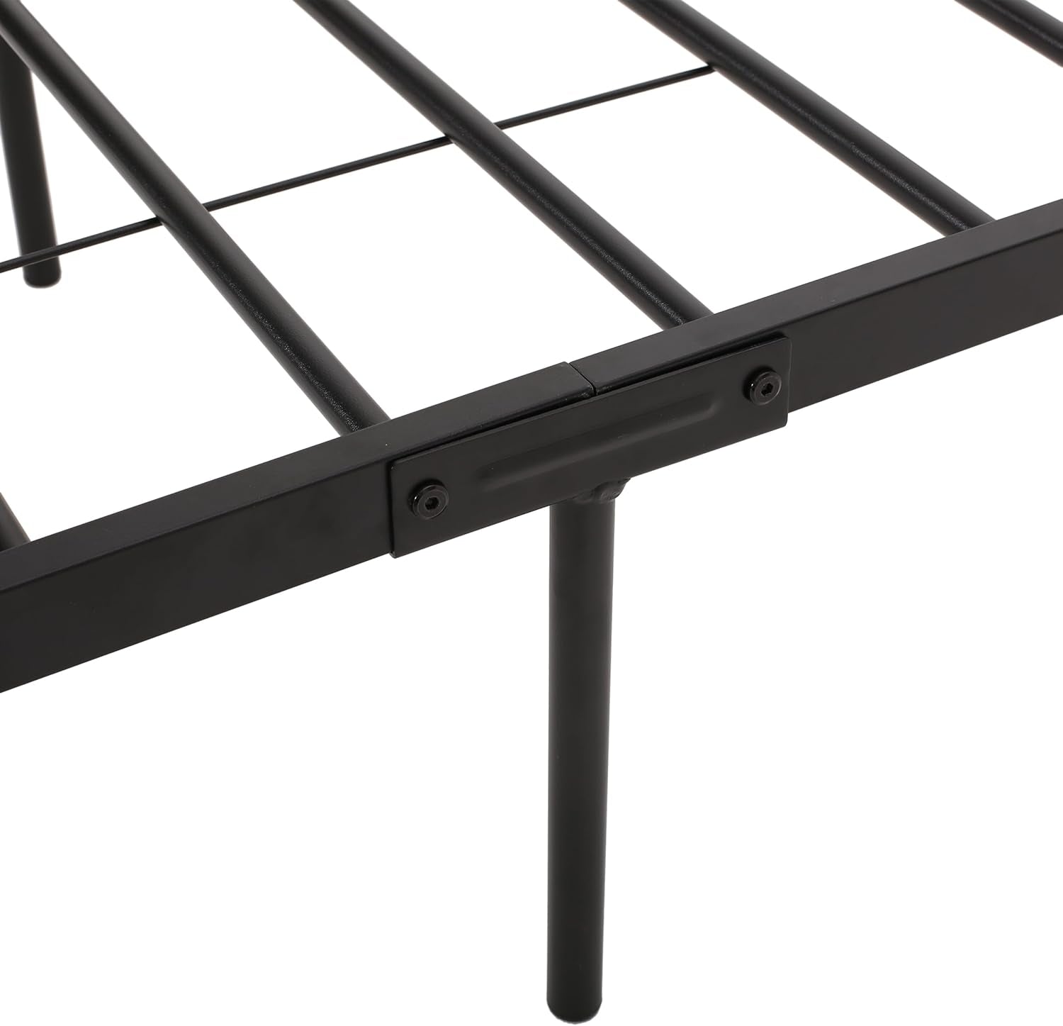 Berthoud Industrial Iron King Bed Frame, Flat Black