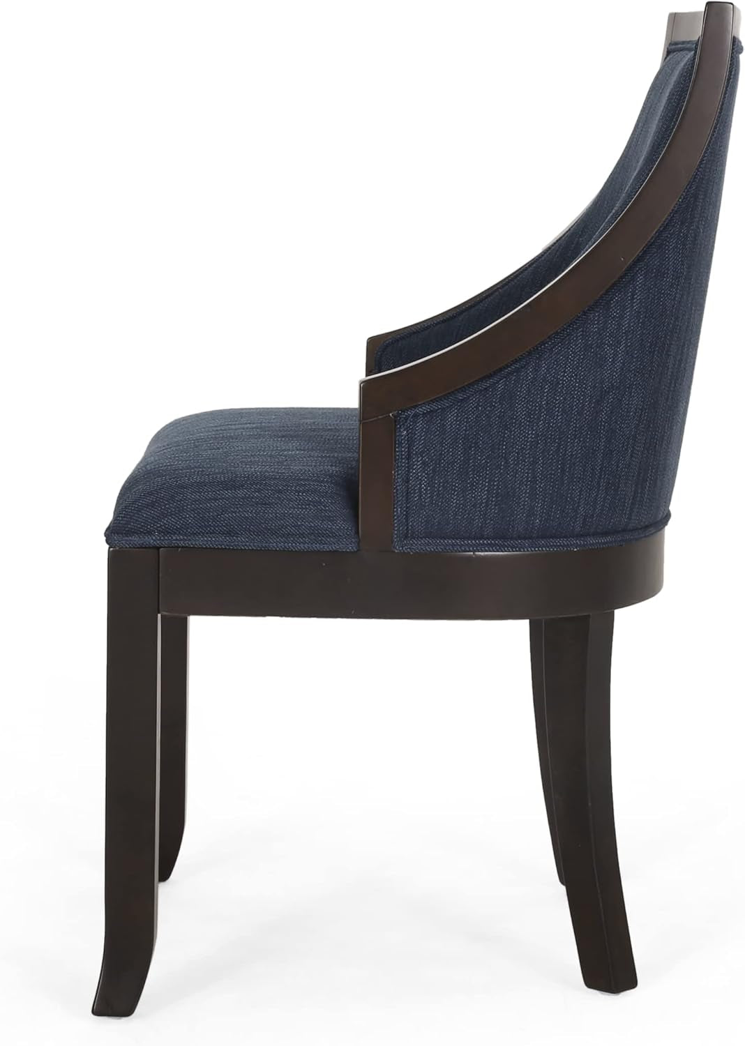 Thurber Dining Chair, Navy Blue + Walnut