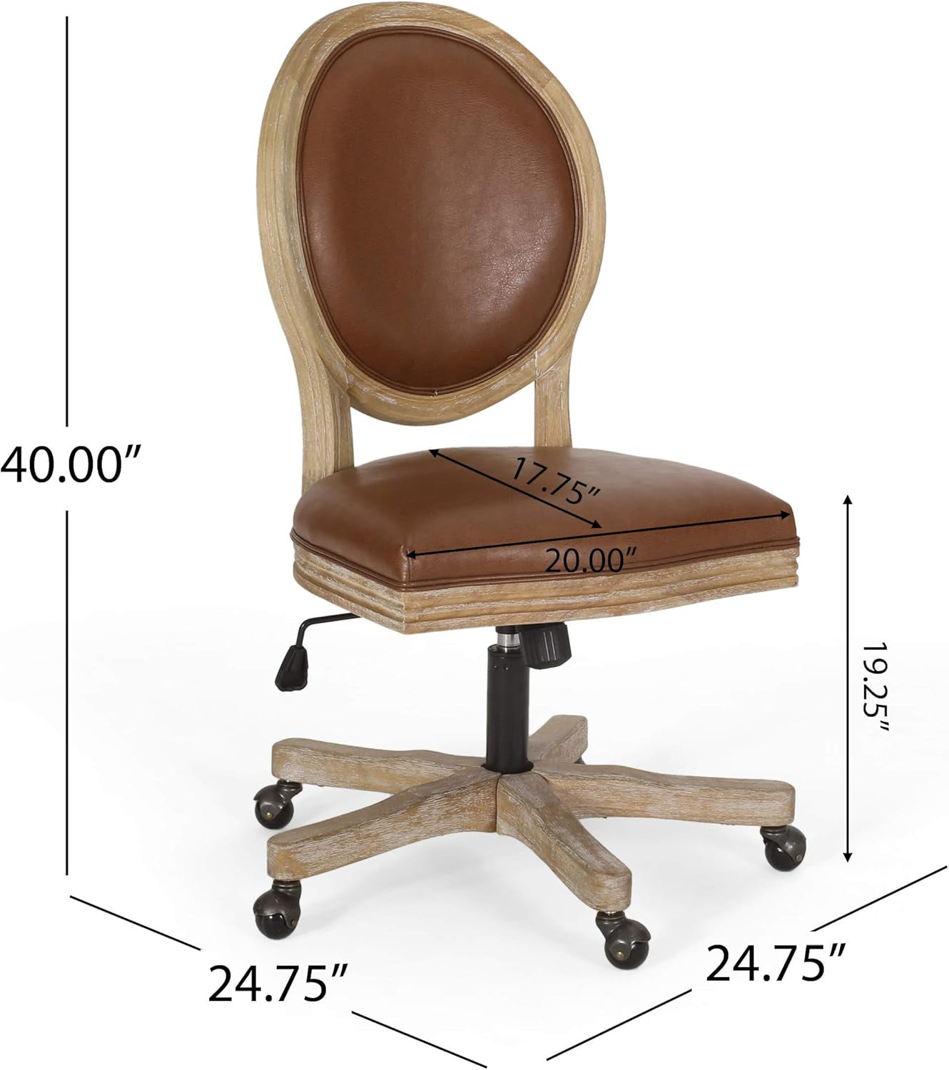 Pishkin Office Chair, Cognac + Natural