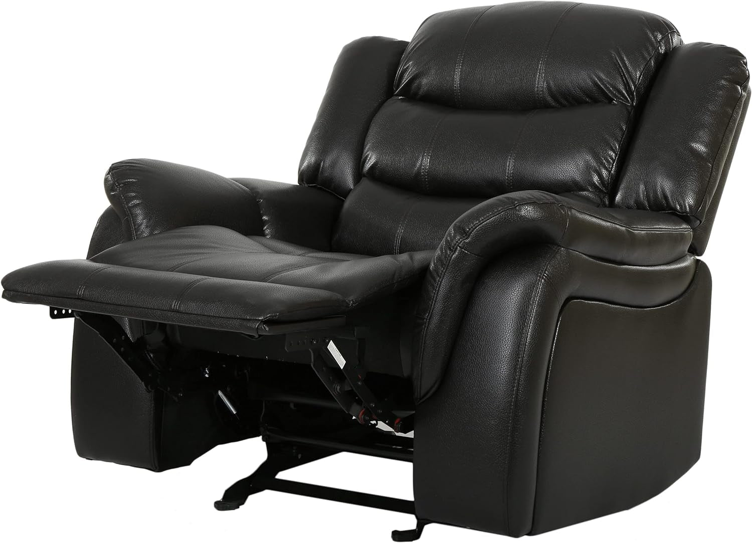 Gdfstudio  Merit Black Leather Recliner/Glider Chair