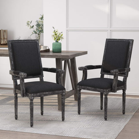 Maria DINING CHAIR SETS, Black + Gray
