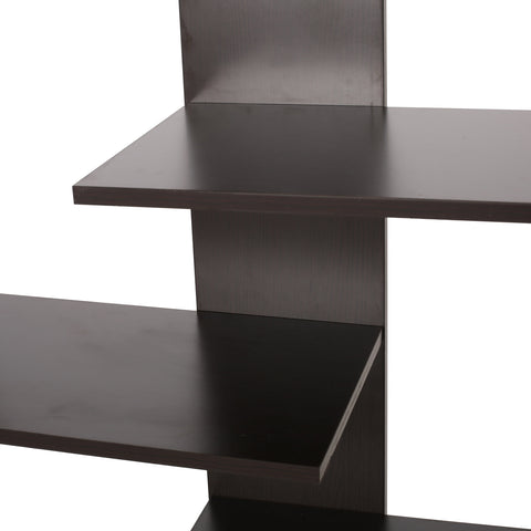 Jakin Modern Geometric High Shelf Bookcase, Dark Gray