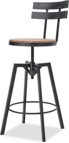 Alanis Barstool Sets, Antique + Black Brush Silver