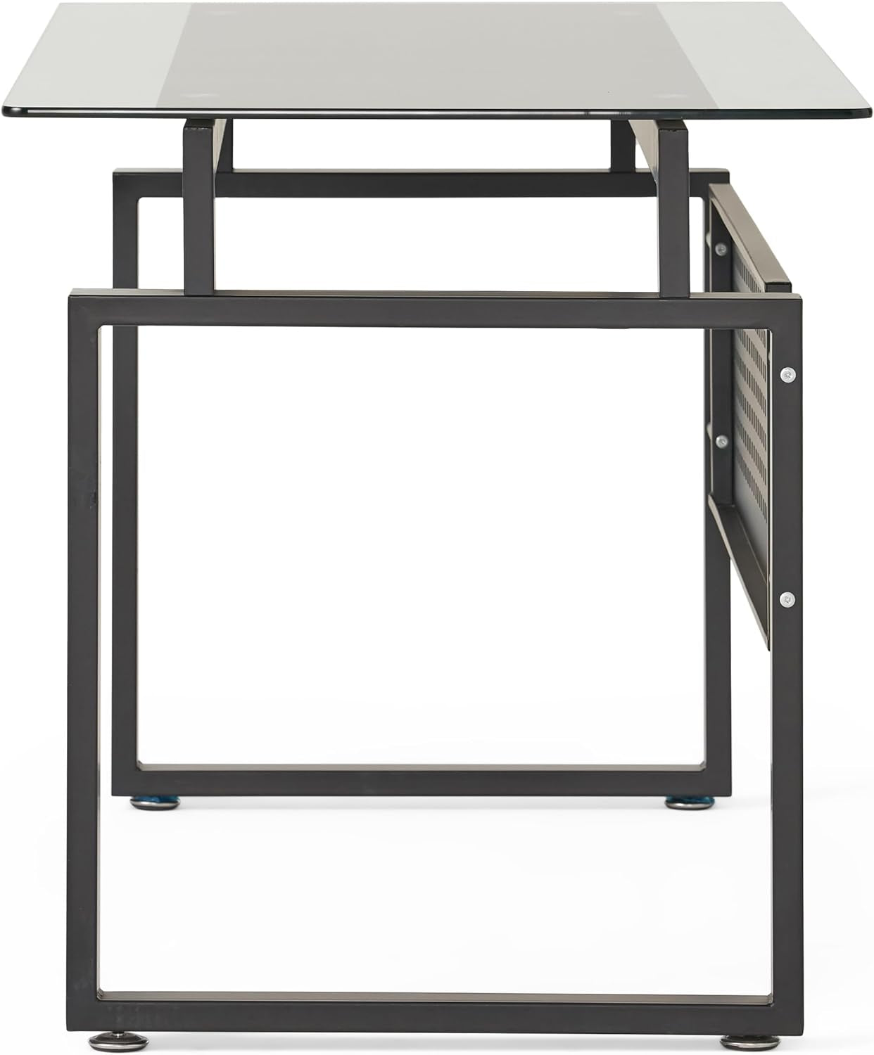 Fiske Glass Office Computer Desk, Black