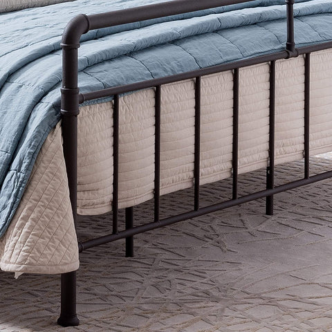 Sally King-Size Iron Bed Frame, Minimal, Industrial, Hammered Copper