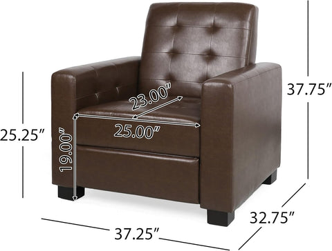 Craigue Recliner, Dark Brown