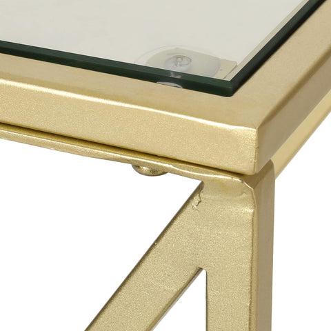 Kokesh Bookcase, Gold + Clear