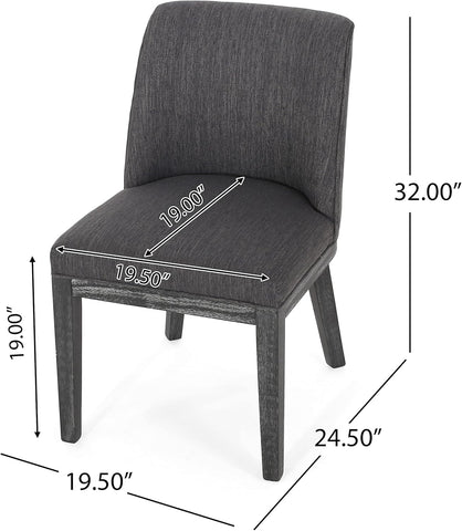 Camas Dining Chair, Charcoal + Weathered Gray