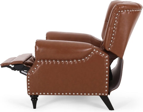 Sunapee Recliner, Cognac Brown + Espresso