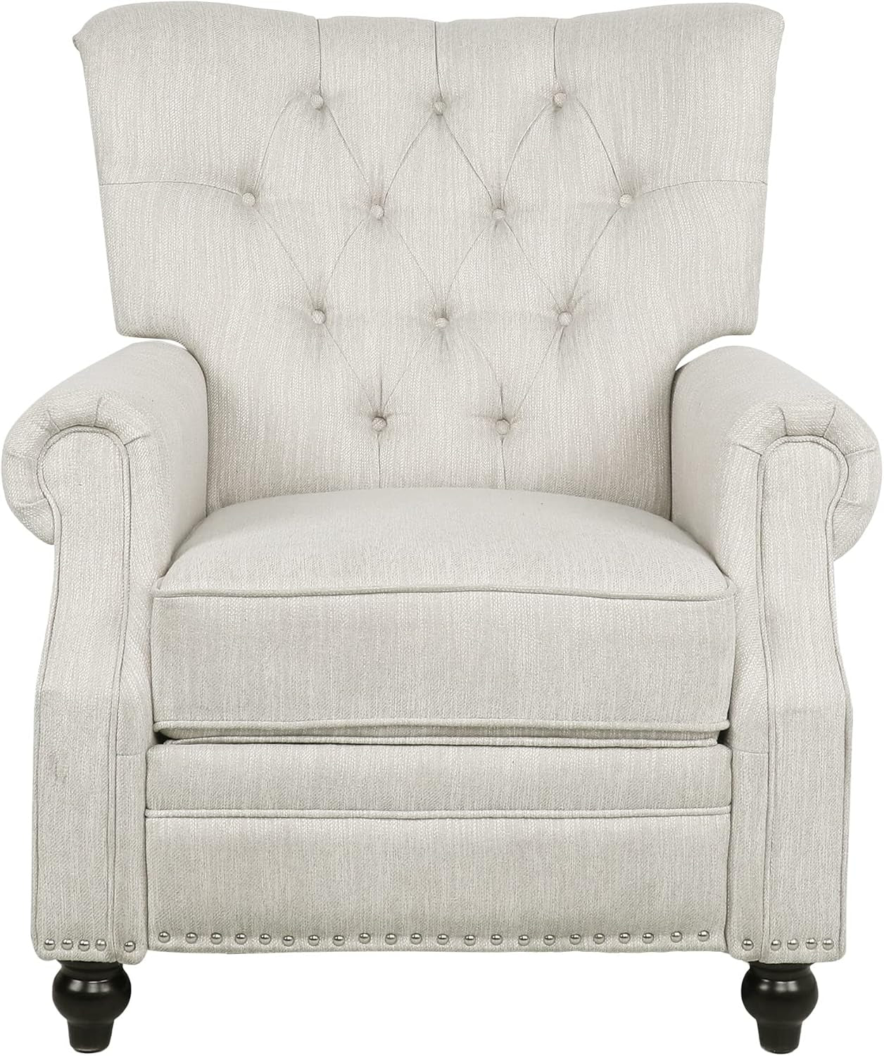 Callade Recliner, Beige + Dark Brown