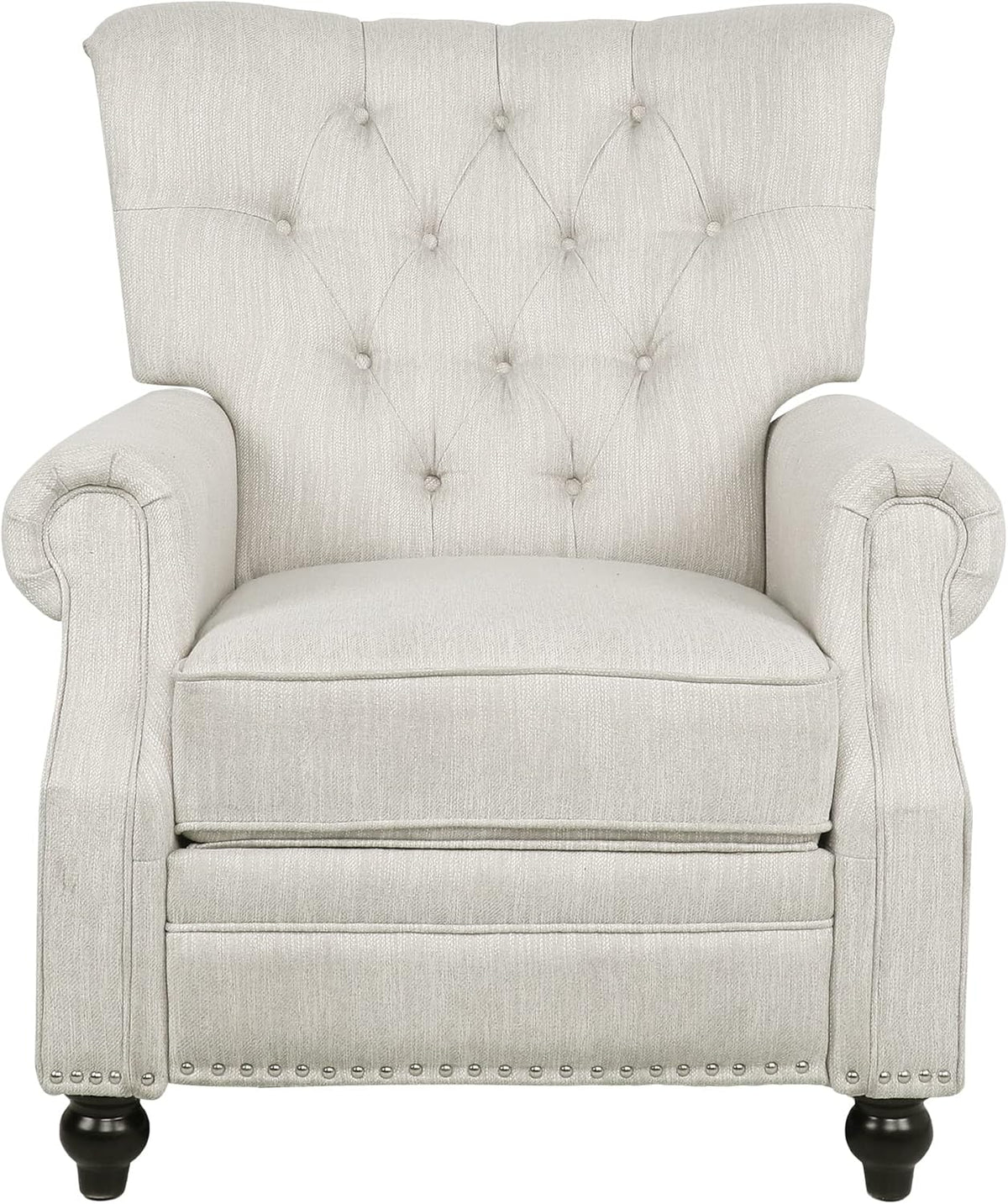 Callade Recliner, Beige + Dark Brown