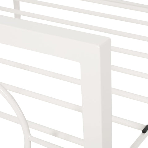 Francoise Modern Iron King Bed Frame, White