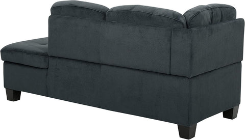 Canterbury Fabric Sectional Set, Charcoal