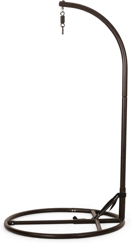 CKH Wicker Tear Drop Hanging Chair, Brown