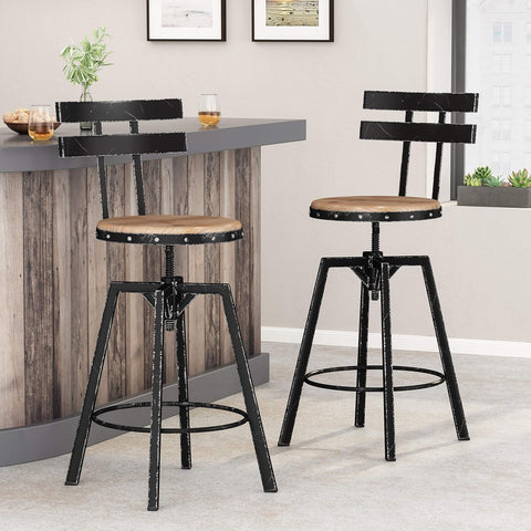 Jutte Barstool Sets, Antique + Black Brush Silver