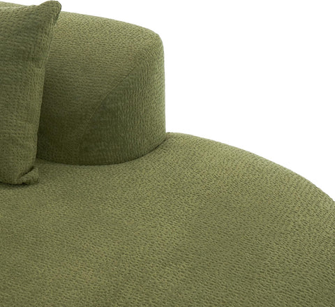 Randa Modern Fabric Upholstered 5-Seater Sofa, Oversized Chair Cloud Couch, Fully Assembled Long Sofa Chaise Lounge, Fully Assembled, Olive Green