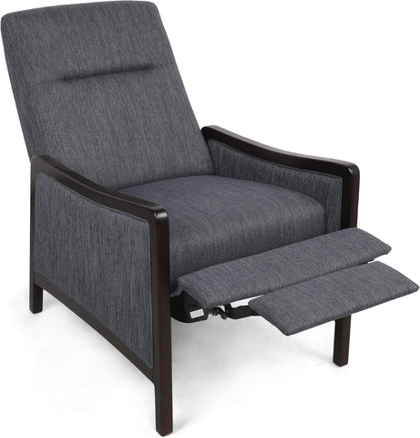 Veatch Recliner, Charcoal + Dark Walnut