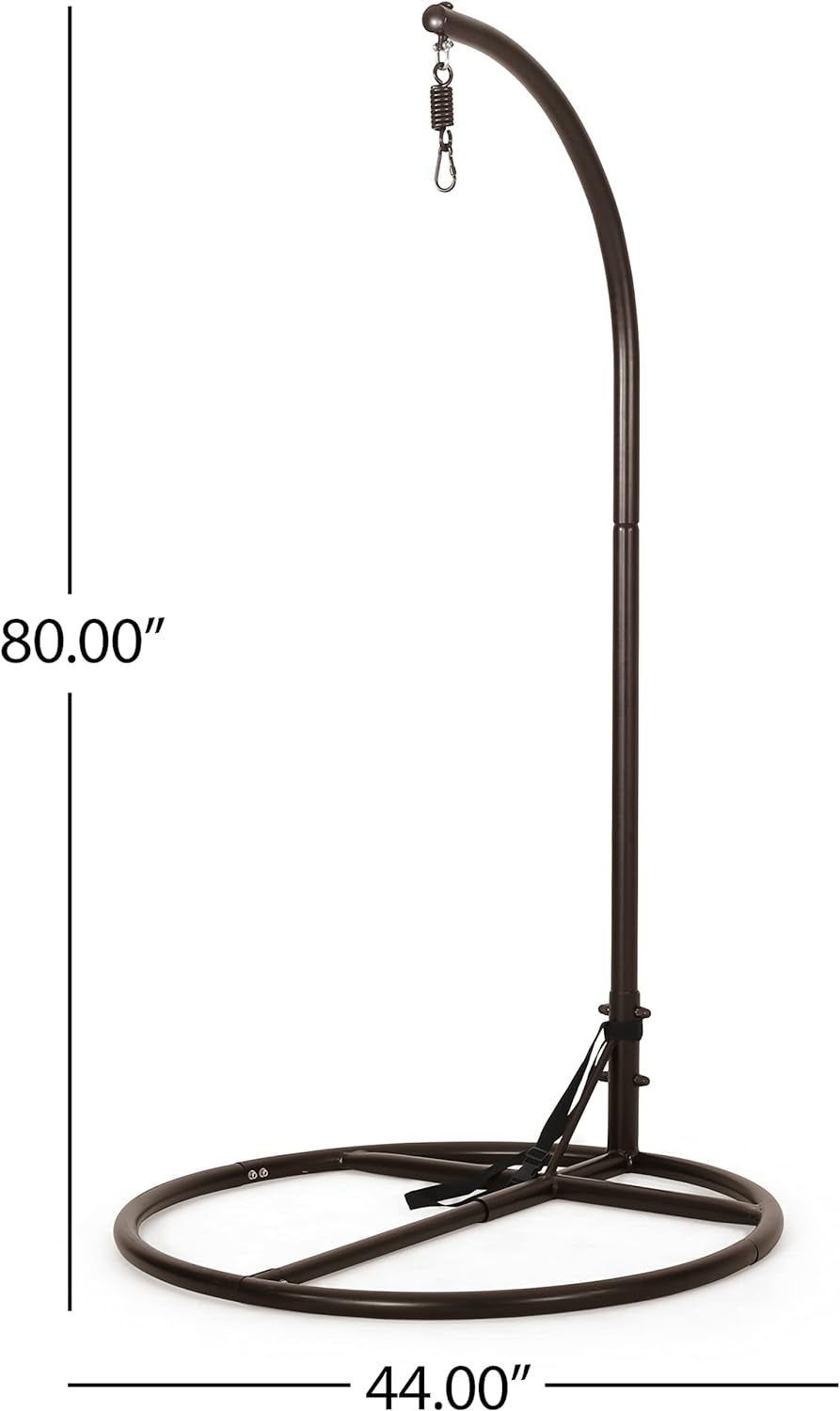 CKH Wicker Tear Drop Hanging Chair, Brown