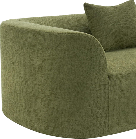 Randa Modern Fabric Upholstered 5-Seater Sofa, Oversized Chair Cloud Couch, Fully Assembled Long Sofa Chaise Lounge, Fully Assembled, Olive Green