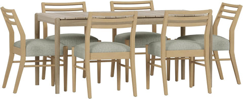 Demlow Dining Set, 20.25 "W X 24 "D X 34 "H, Light Ash + Gray