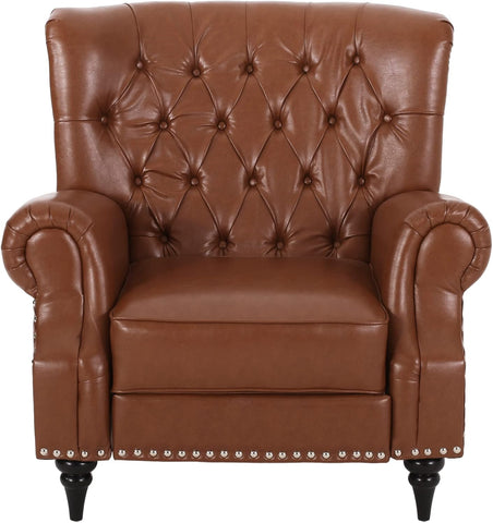 Sunapee Recliner, Cognac Brown + Espresso