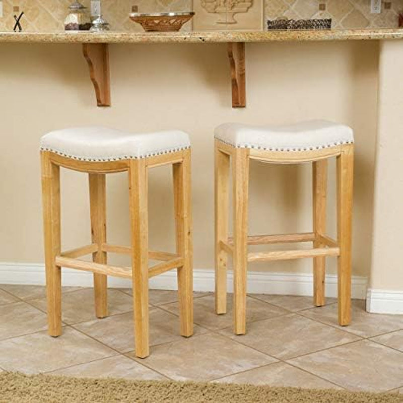 Avondale Backles Bar Stools, 2-Pcs Set, Beige