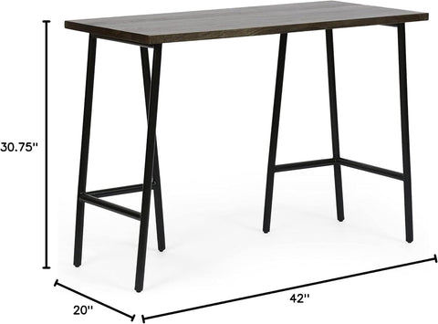 Darke Desk, Black + Brown Wash