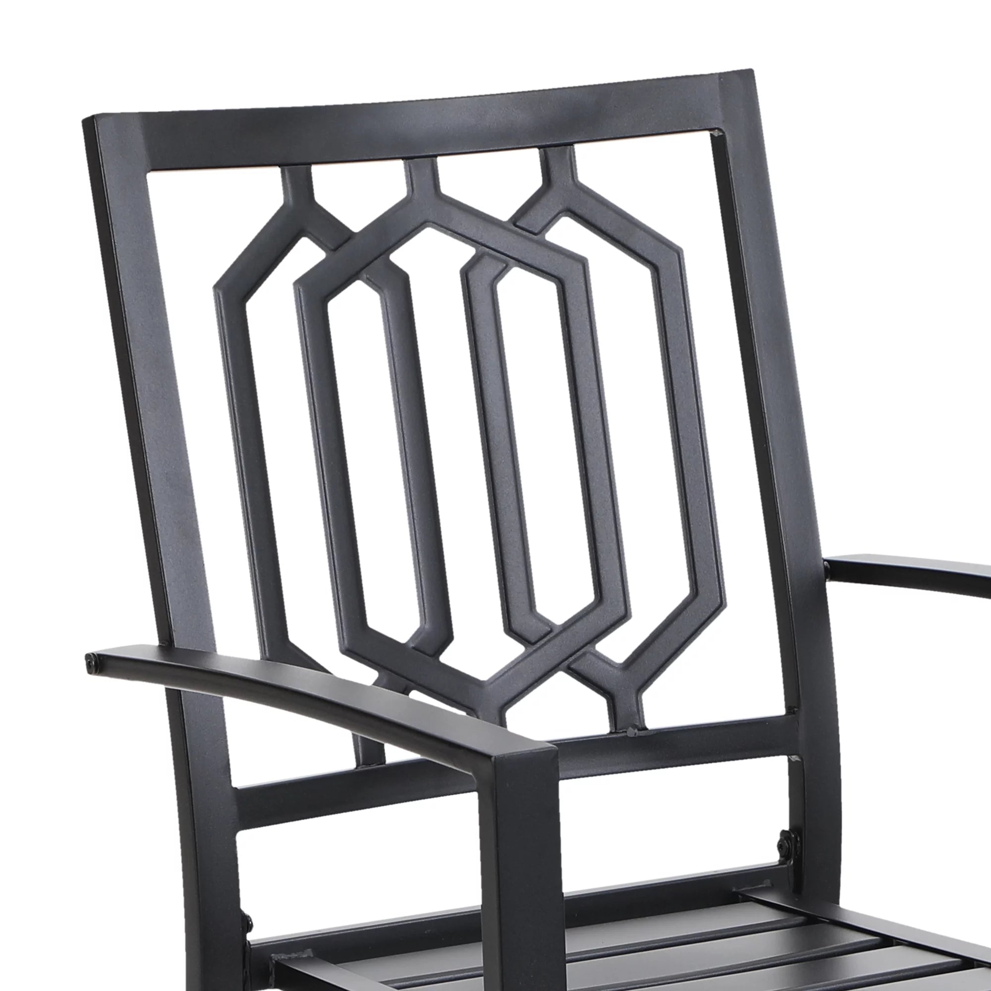 3-Piece Metal Patio Bistro Set Outdoor Accent Conversation Furniture for Yard, Porch and Garden, Black