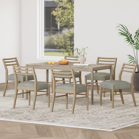 Demlow Dining Set, 20.25 "W X 24 "D X 34 "H, Light Ash + Gray