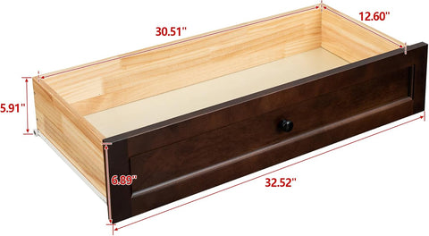 Mid Century Drawer Dresser for Bedroom,Solid Wood Tall Drawers Chest,Retro Organizer Storage Closet for Living Room Corridor,Tableware Cabinet Lockers for Dining Room Kitchen 6 Drawers Brown
