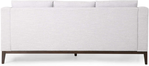 Elliston Sofas, Light Gray + Dark Walnut