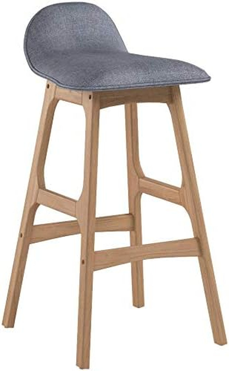 Anatoli Fabric Barstools, 2-Pcs Set, Light Grey