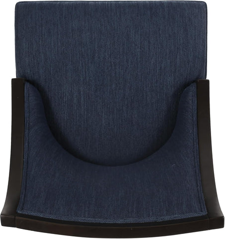 Thurber Dining Chair, Navy Blue + Walnut