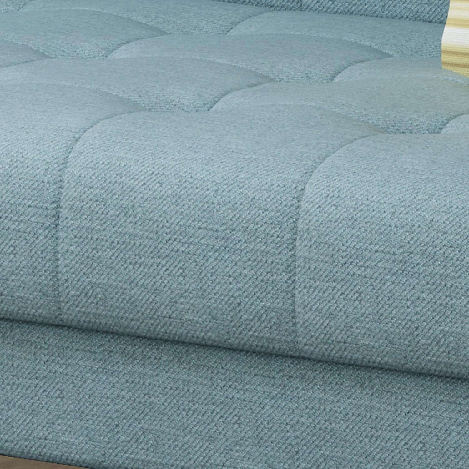 Aidan Mid Century Modern Tufted Fabric Sofa, Blue