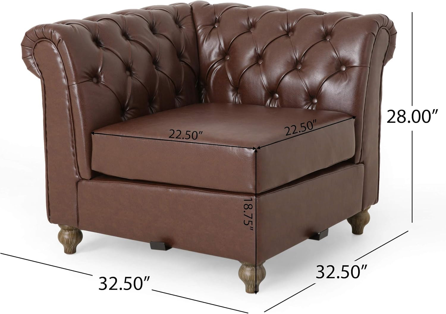 Castalia Sectional, Dark Brown + Natural