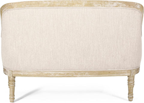 Trask Upholstered Loveseat - Beige/Natural