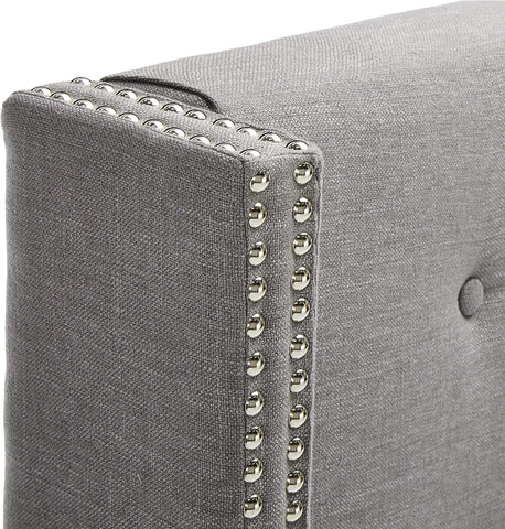 Kendrah Fabric Headboard, King / Cal King, Dark Grey