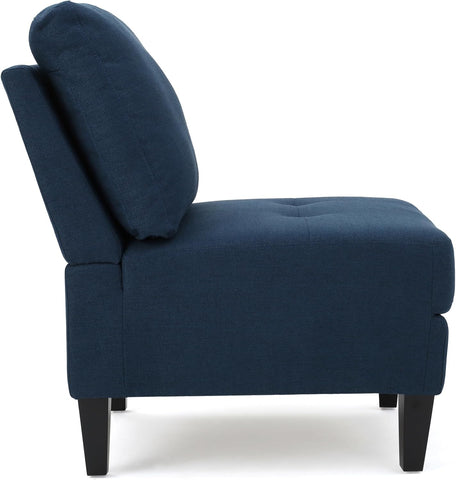 Zahra Fabric Sectional Couch, 7-Pcs Set, Dark Blue